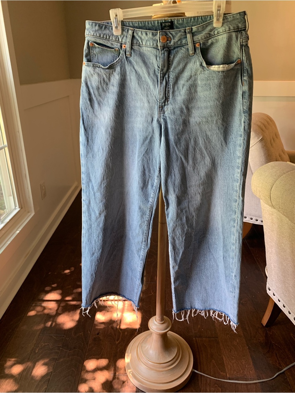 J. Crew Curvy Wide Leg Crop Jeans